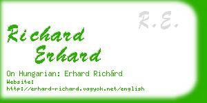 richard erhard business card